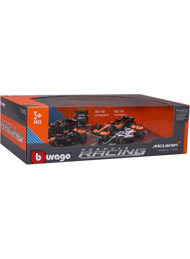 Bburago 1:43 فورمولا (بدون خوذة وقاعدة بلاستيكية) - فريق مكلارين 4-باك. - Image 1