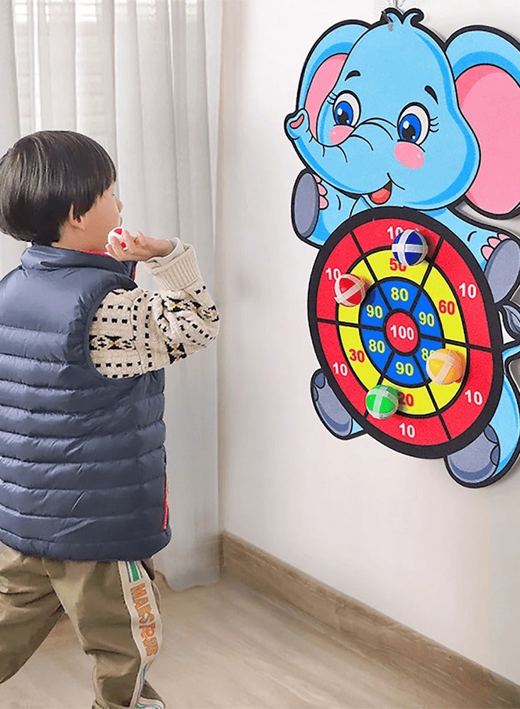 Generic An elephant Designed Ball Throwing Board Toy with 3 Sticky Balls for Children an Entertaining and Safe Sports Toy - Image 1