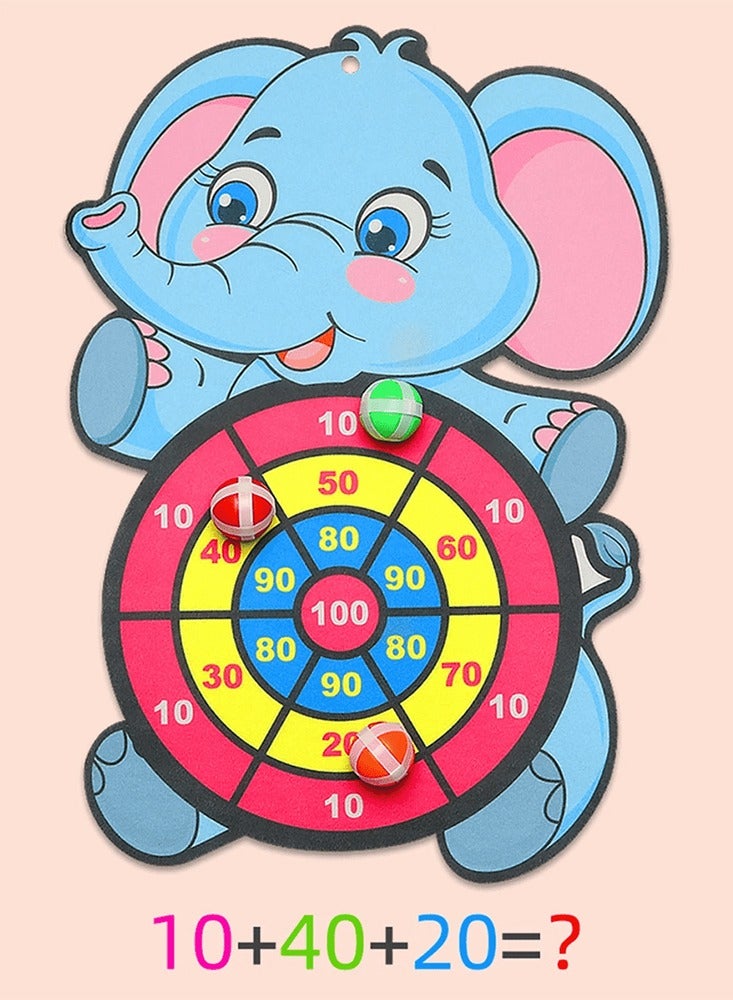 Generic An elephant Designed Ball Throwing Board Toy with 3 Sticky Balls for Children an Entertaining and Safe Sports Toy - Image 2