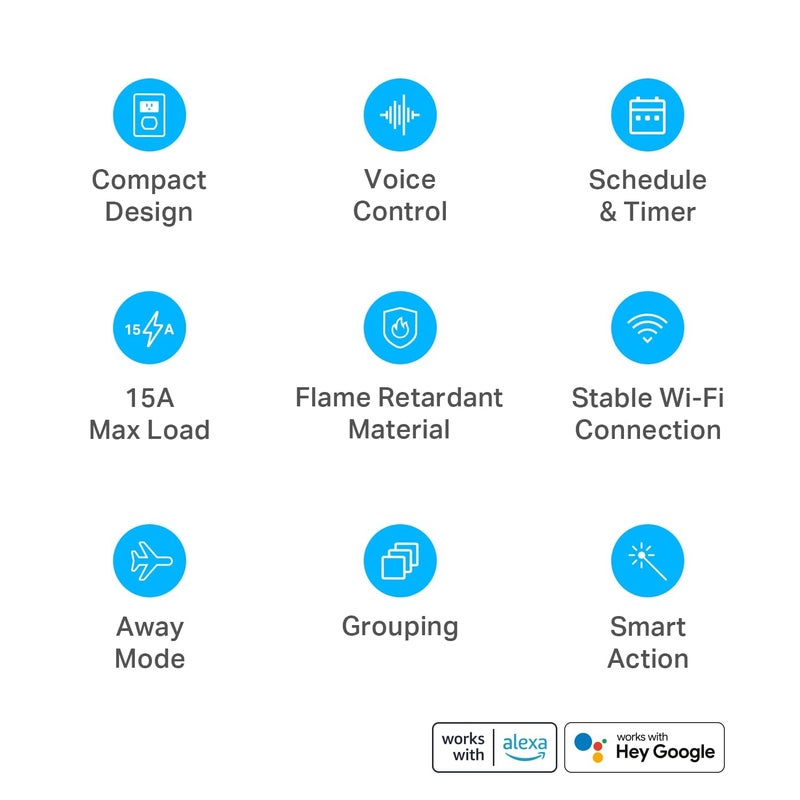 Kasa Smart Plug Ultra Mini 15A, Smart Home Wi-Fi Outlet Works with Alexa, Google Home & IFTTT, No Hub Required, UL Certified, 2.4G WiFi Only, 1-Pack(EP10), White - Image 2