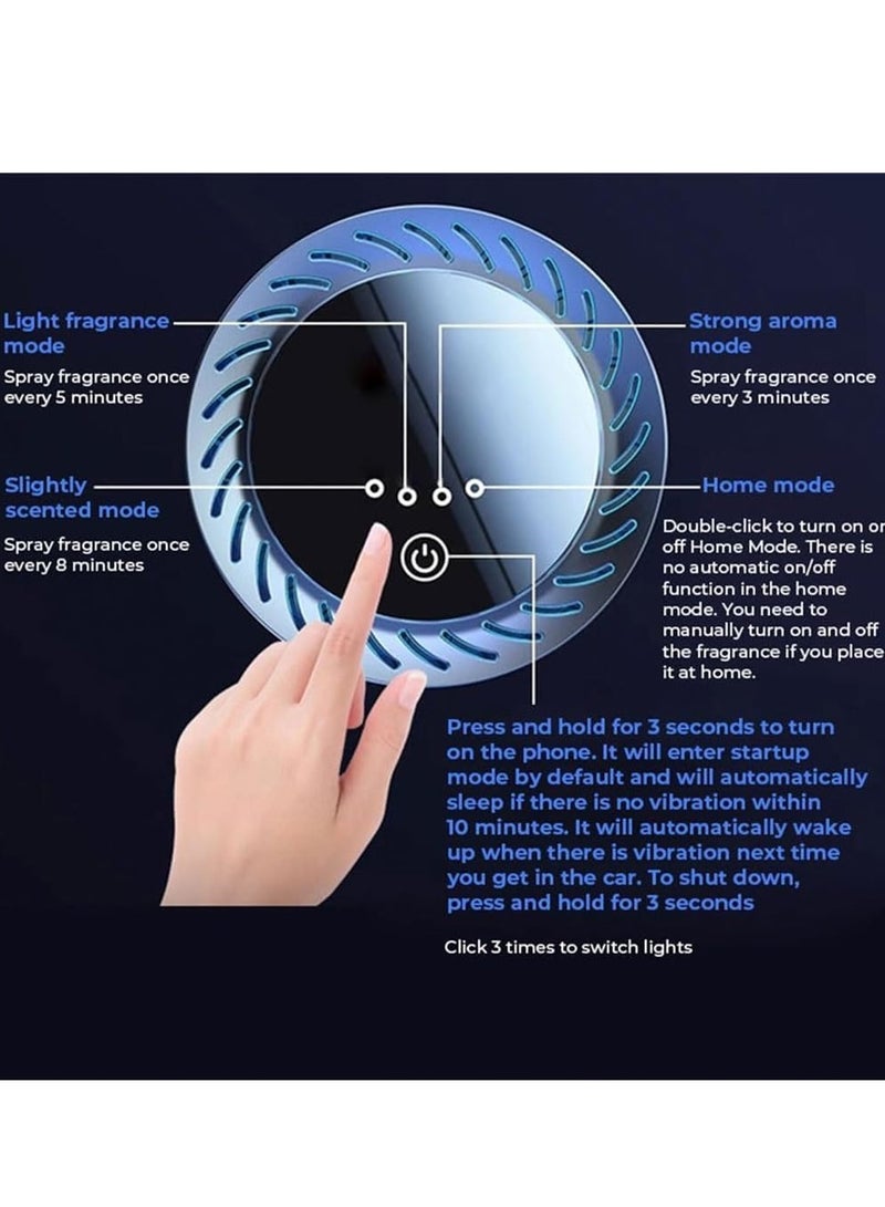 Spray Car Viewing Aromatherapy Diffuser, Car Air Freshener Diffuser, Long-Lasting Air Freshener Diffuser, Rechargeable Smart Auto On/Off Intelligent Car Diffuser (North Cedar) - Image 5