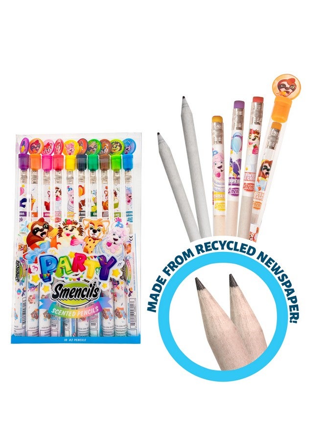 Scentco Party Smencils - Patented Gourmet Scented Graphite Hb #2 Pencils Made From Recycled Newspapers, 10 Count, Gifts For Kids, School Supplies - Image 3