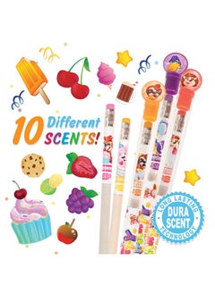 Scentco Party Smencils - Patented Gourmet Scented Graphite Hb #2 Pencils Made From Recycled Newspapers, 10 Count, Gifts For Kids, School Supplies  - Image 2