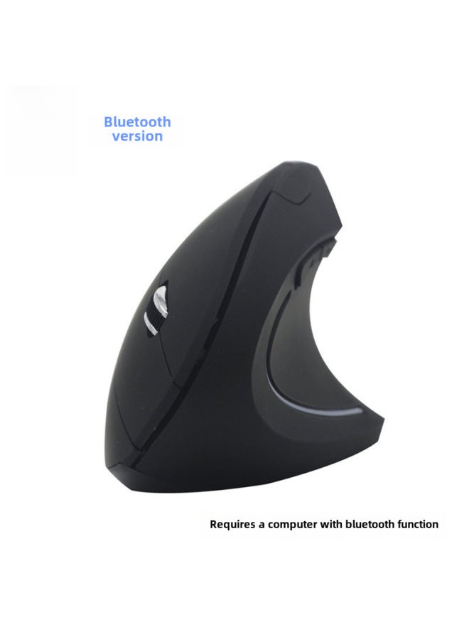 Wireless Vertical Mouse Charging Bluetooth Illuminated Ergonomic Silent Photoelectric Mouse Vertical Mouse Wireless-Color:Battery Double Template - Image 1