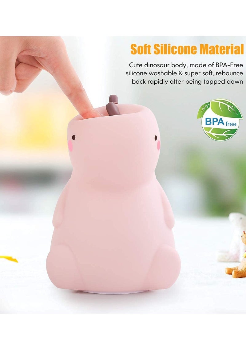 Bukela - Night Light, Dinosaur Night Light, Cute Color, Changing Silicone Baby Night Light, with Touch Sensor, Portable Rechargeable LED Bedside Nursery Lamp, for Toddler's Room, Dinosaur Gifts, for Boys Girls - Image 1