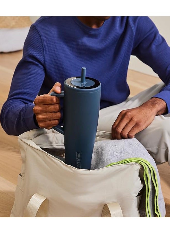 BRUMATE 40 oz Tumbler with Handle and Straw | 100% Leakproof Insulated Tumbler with Lid and Straw | Made of Stainless Steel | Cup Holder Friendly Base | 40oz (Aurora Purple) - Image 3