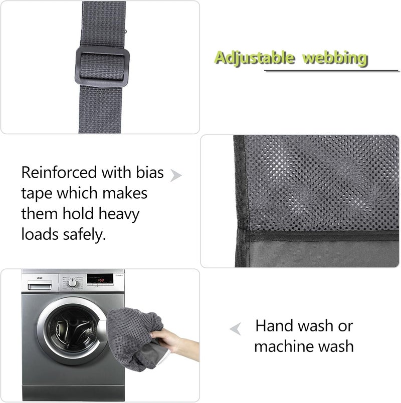 BeeGreen Mesh Drawstring Bag Swim Backpack for Beach Pool Sports Gym Draw String Cinch Bags for Swimming Soccer Basketball Gear Grey - Image 5