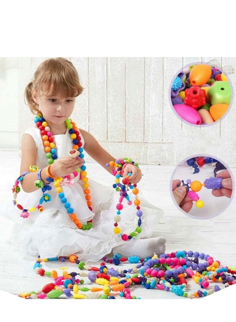 500+ Pcs Pop Beads DIY Jewelry Kit for Kids - Cordless Bead Set for Bracelets, Necklaces, Hairbands & Rings - Fun Arts & Crafts for Ages 4+  - Image 5