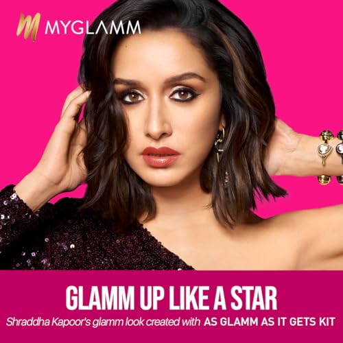 MyGlamm As Glamm As It Gets Makeup Kit (Pack of 4) | Full Makeup Set with Black Kohl Kajal, Compact Powder, 4 in 1 Liquid Lipstick Stack & Nail Polish | Perfect Makeup Gift Set For Women - Image 3