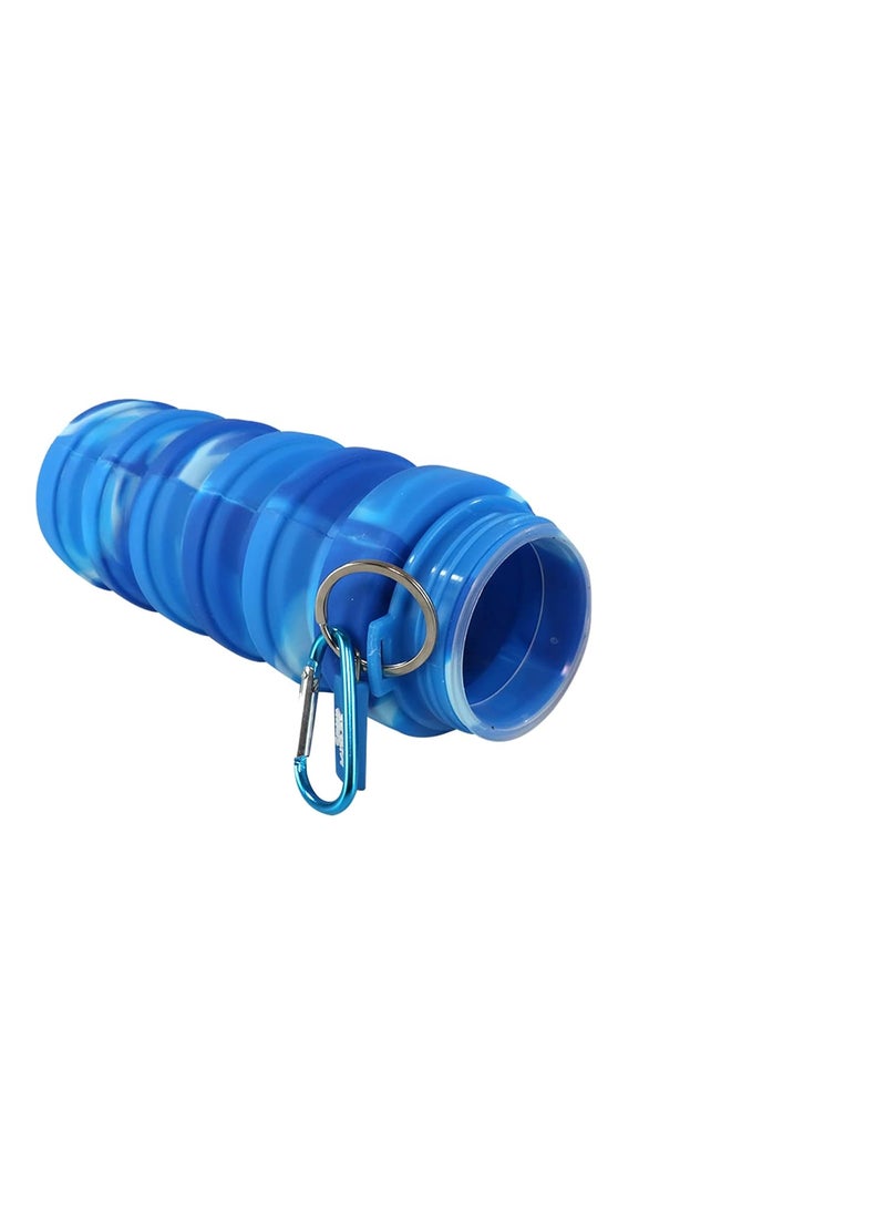 SMILY KIDDOS Smily Kiddos Silicone Expandable & Foldable bottle water bottle | Expandable Soft Water Bottle | Expandable Water Bottle for kids Silicone Sports Bottle Blue  - Image 5