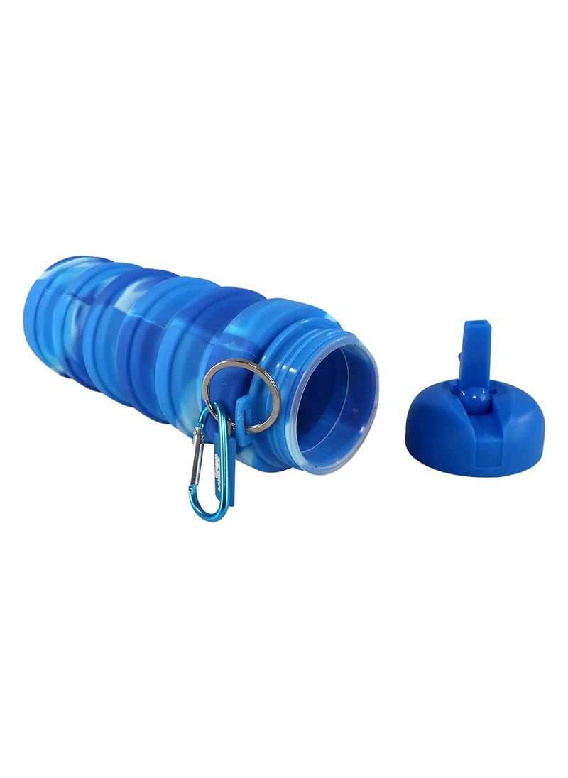 SMILY KIDDOS Smily Kiddos Silicone Expandable & Foldable bottle water bottle | Expandable Soft Water Bottle | Expandable Water Bottle for kids Silicone Sports Bottle Blue  - Image 4
