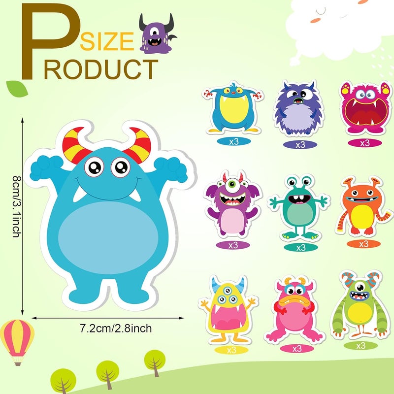Woanger 600 Sheets Cartoon Monster Shaped Sticky Notes Funny Monsters Ghost SelfAdhesive Notes Cute Animal Self Sticky Memo Pads for Home Office School Classroom Student Halloween Party Supplies - Image 2