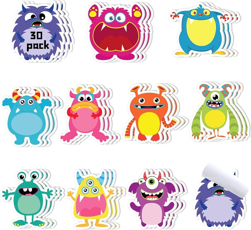 Woanger 600 Sheets Cartoon Monster Shaped Sticky Notes Funny Monsters Ghost SelfAdhesive Notes Cute Animal Self Sticky Memo Pads for Home Office School Classroom Student Halloween Party Supplies - Image 1