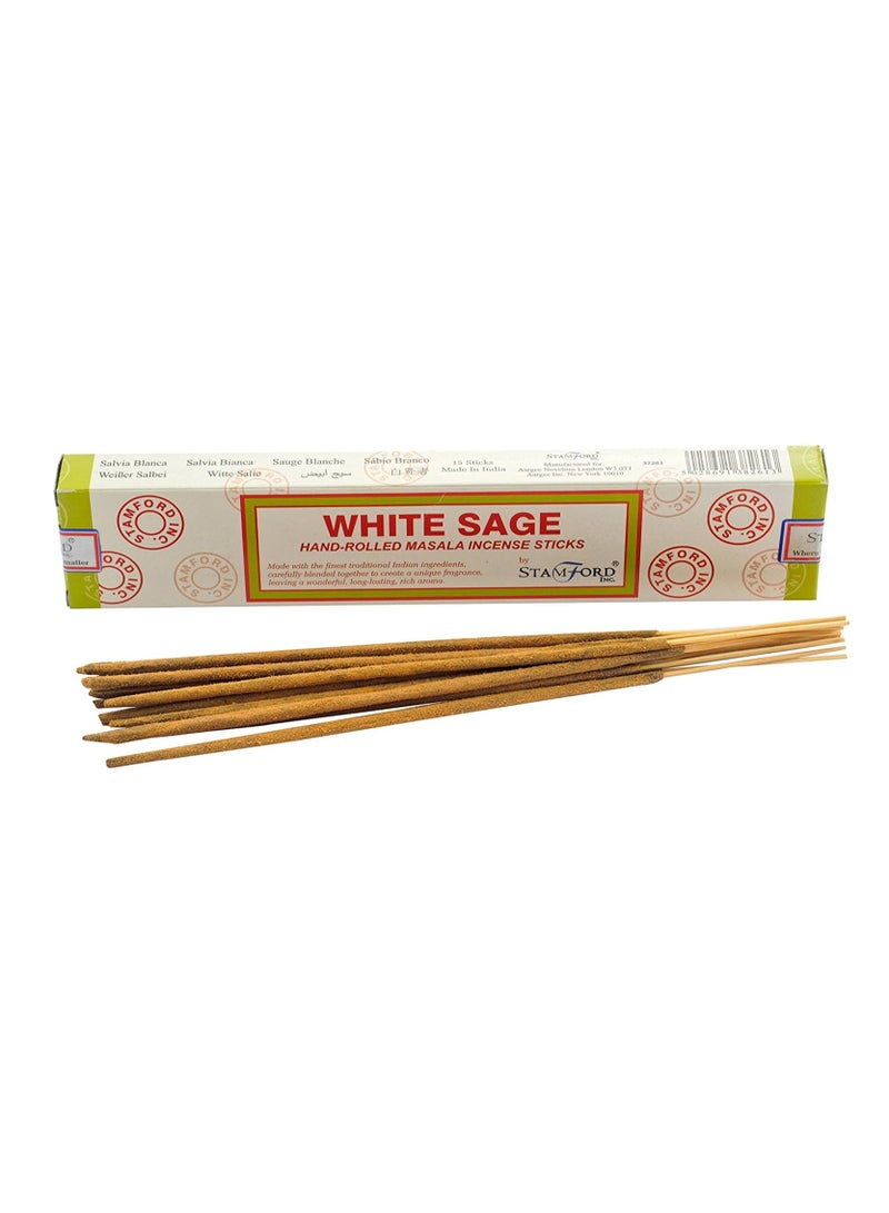 STAMFORD Premium Hand Rolled White Sage Incense Sticks 