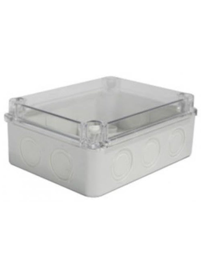 HASANAT ESSENTIALS صندوق التوصيل هسنت أساسيات - غلاف بلاستيكي ABS مقاوم للماء IP67 (IP67 250x200x90 مع فتحات + شفاف) - Image 1