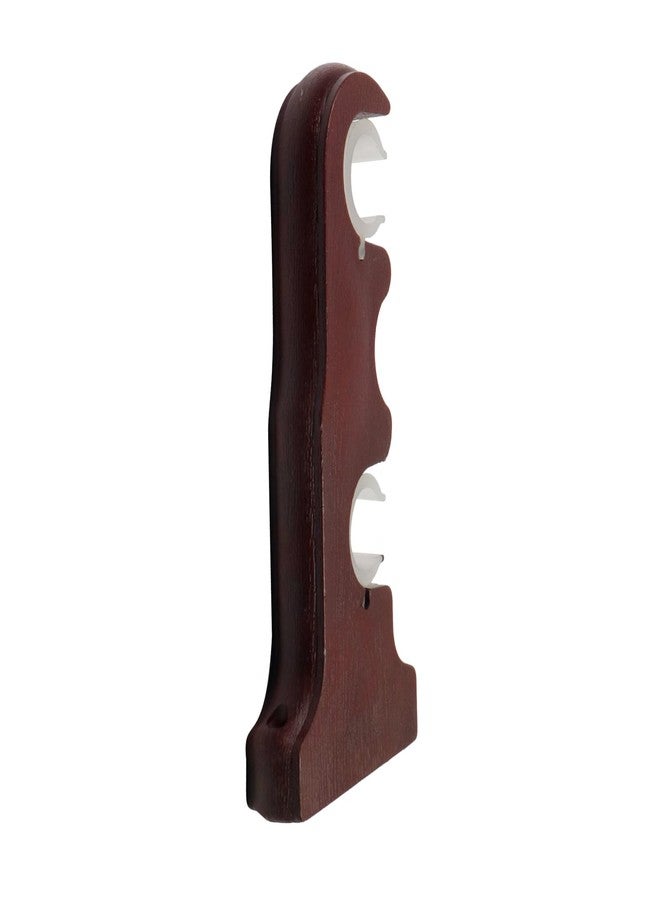 Nicerity 2Pcs Double Curtain Rod Brackets Wooden Curtain Rod Brackets Wall Mounted Drapery Rod Support Brackets （Red Bronze） - Image 5