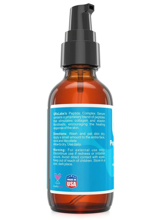 QRxLabs سيروم مركب الببتيد للوجه - معزز الكولاجين مع حمض الهيالورونيك ومستخلص البابونج - يقلل التجاعيد، يشفي ويصلح البشرة، تأثير شد - سيروم حمض الهيالورونيك للوجه - Image 4