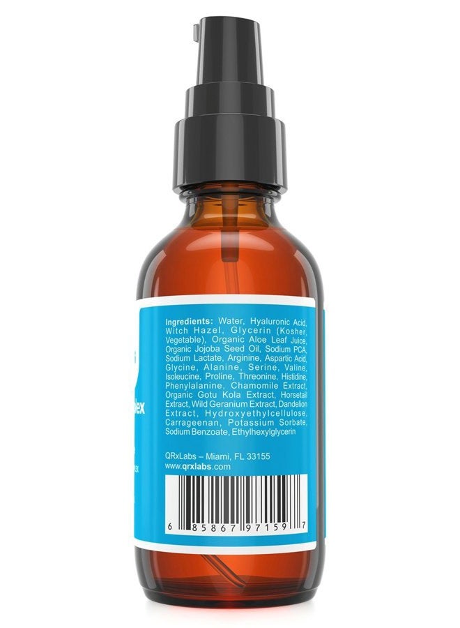 QRxLabs سيروم مركب الببتيد للوجه - معزز الكولاجين مع حمض الهيالورونيك ومستخلص البابونج - يقلل التجاعيد، يشفي ويصلح البشرة، تأثير شد - سيروم حمض الهيالورونيك للوجه - Image 5