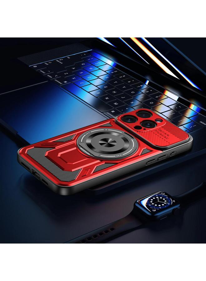 S-TOP Case For iPhone 13 Armor Rotating Holder MagSafe Phone Case - Image 3