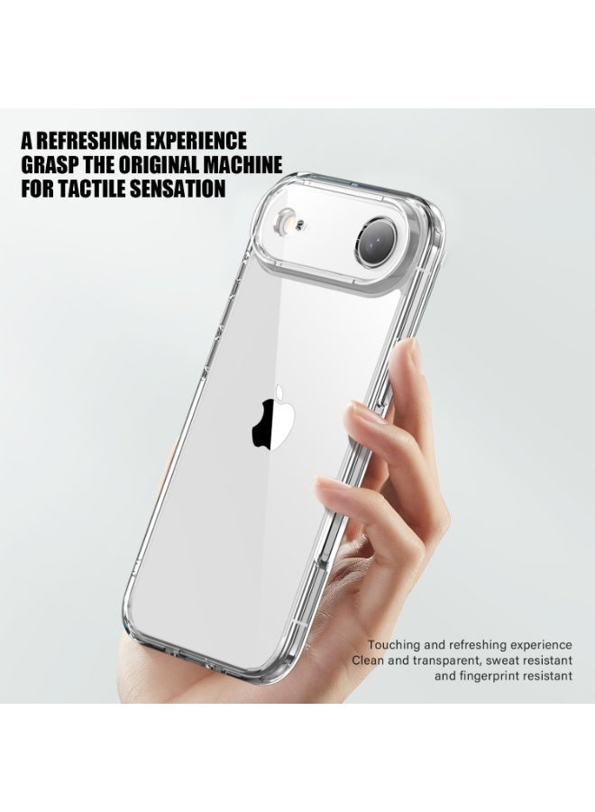 آيفون 17 الهواء واضح القضية الشفافة، واضحة الكريستال مع 4 وسائد الهواء الزاوية ورفعت حراس الكاميرا، مكافحة الأصفر والصدمات العسكرية الصف - Image 2