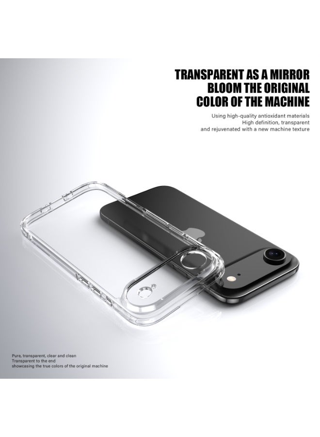 آيفون 17 الهواء واضح القضية الشفافة، واضحة الكريستال مع 4 وسائد الهواء الزاوية ورفعت حراس الكاميرا، مكافحة الأصفر والصدمات العسكرية الصف - Image 5