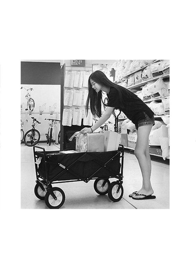 Generic Shopping Trolleys Shopping Cart Home Shopping Cart Outdoor Camper Supermarket Fishing Shopping Cart Portable Cart Trolley Car Folding Moving Cars Loadable 75 kg  - Image 2