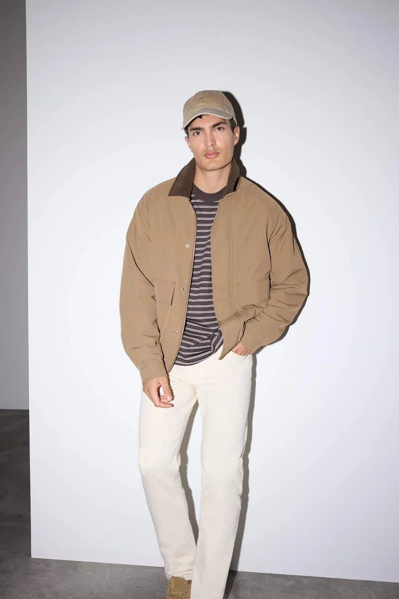 Defacto Regular Fit Shirt Collar Pocketed Jacket