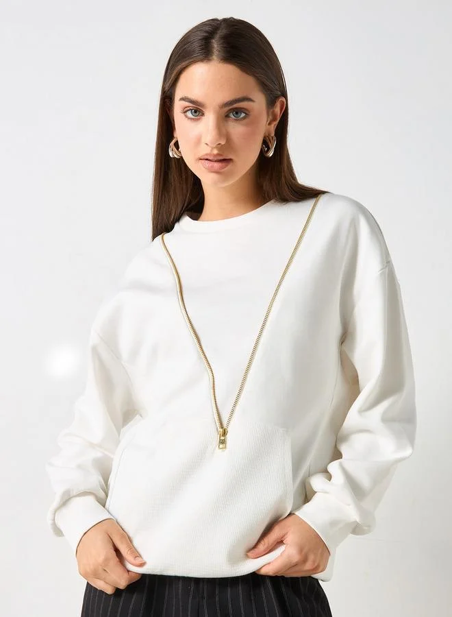 2Xtremz 2Xtremz Zip Detail Sweatshirt with Long Sleeves