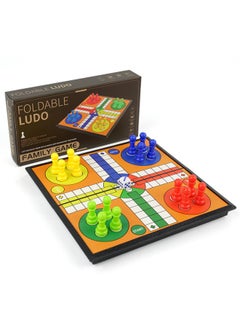 LUDO Non-Magnetic Foldable International Flying Chess Ludo Board Game, 2-4 Players Family Dice Games Set, Multiplayer Game Educational Toys for Kids, Adults  - Image 1