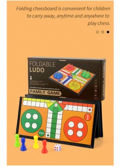 LUDO Non-Magnetic Foldable International Flying Chess Ludo Board Game, 2-4 Players Family Dice Games Set, Multiplayer Game Educational Toys for Kids, Adults  - Image 4