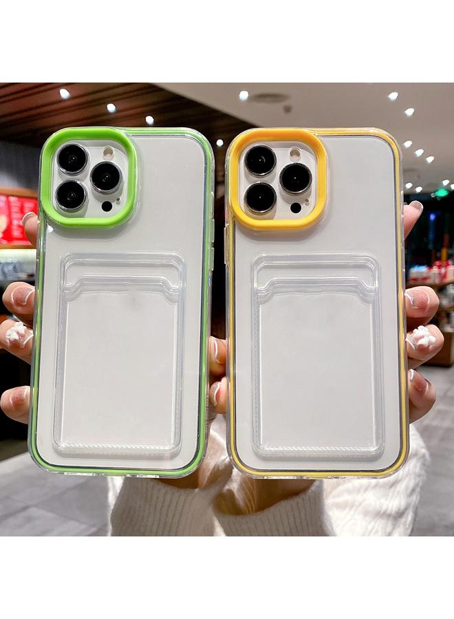 اس-توب جراب لهاتف iPhone 15 360 شفاف من البولي كربونات الهجينة TPU مع فتحة للبطاقات - Image 4