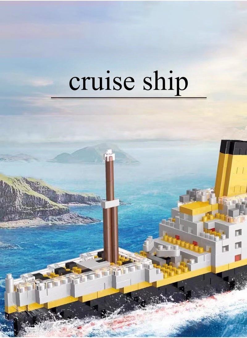 LOOPITYS - 2035 Piece Micro Mini Blocks Set Titanic Model Building Block Kit Bricks Toy Ship Model Building Set Toys Tiny Particle Building Block Boat Gift for Adults and Kids - Image 1