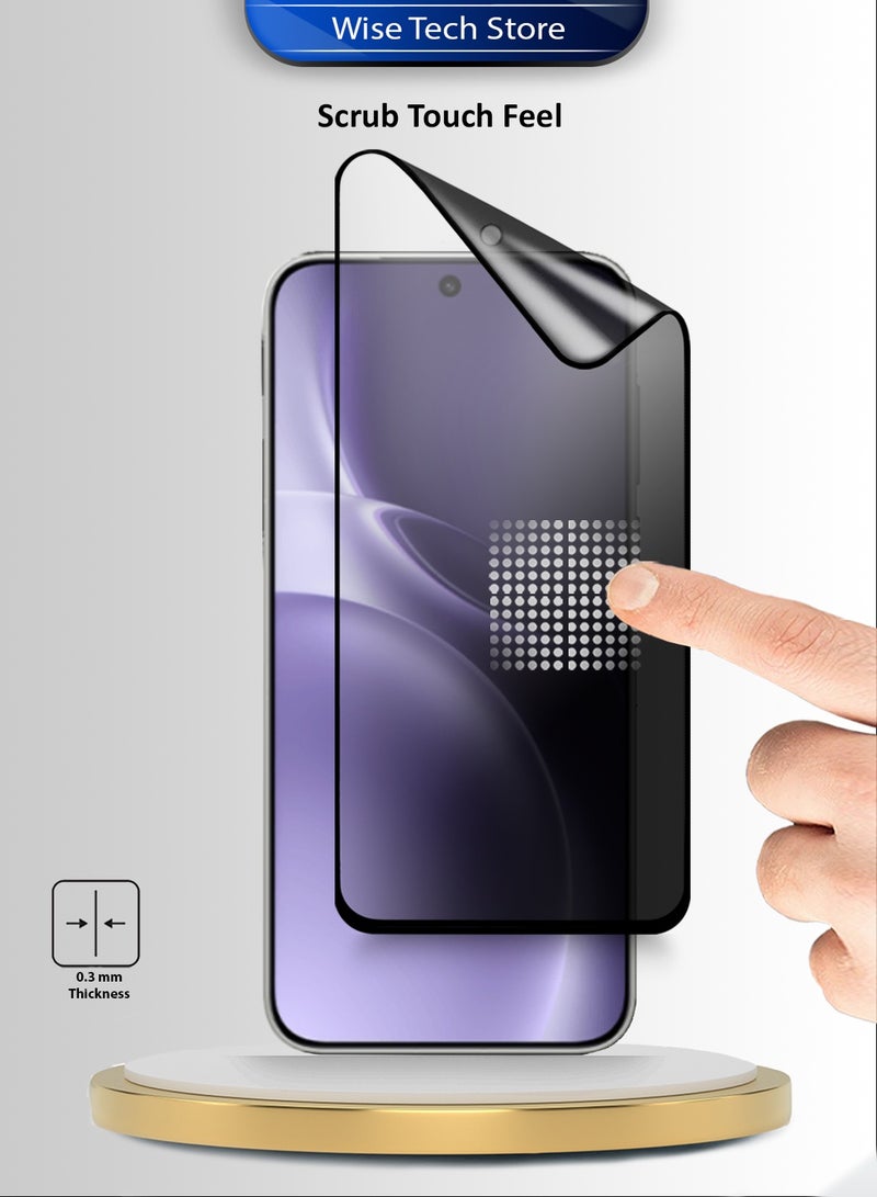 دبليو تيك فيفو X300 برو 5G 2025 واقي شاشة فائق الجودة من السيراميك النانوي مع حماية الخصوصية، تغطية كاملة وغراء كامل، مطفي ومرن (MSCNMP) - شفاف/أسود - Image 4