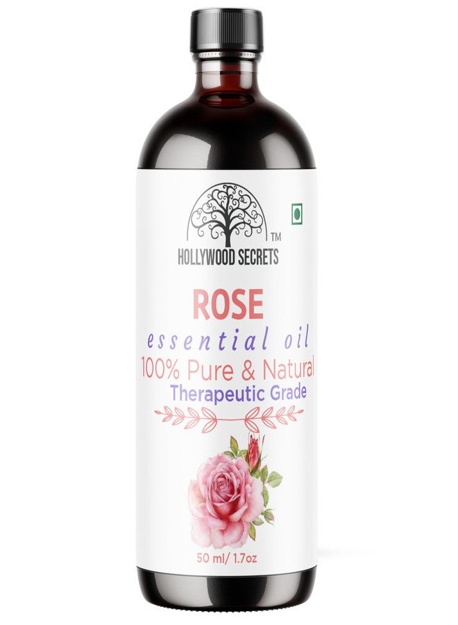 Hollywood Secrets Pure Rose Essential Oil Therapeutic Grade 50ml - Image 1
