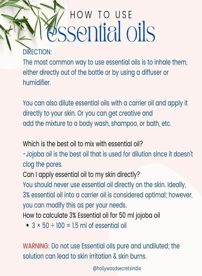 Hollywood Secrets Pure Rose Essential Oil Therapeutic Grade 50ml - Image 3