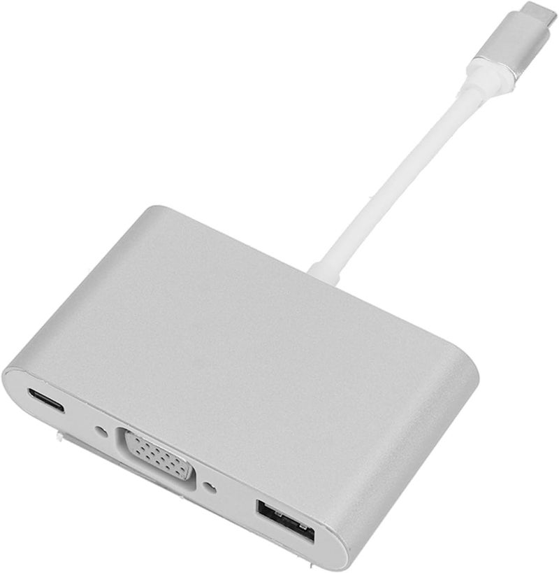 محول USB 3.1 من نوع C إلى VGA، مزود بمحطة توصيل PD 3، مصنوع من الألومنيوم، لون ذهبي وردي (فضي) - Image 3