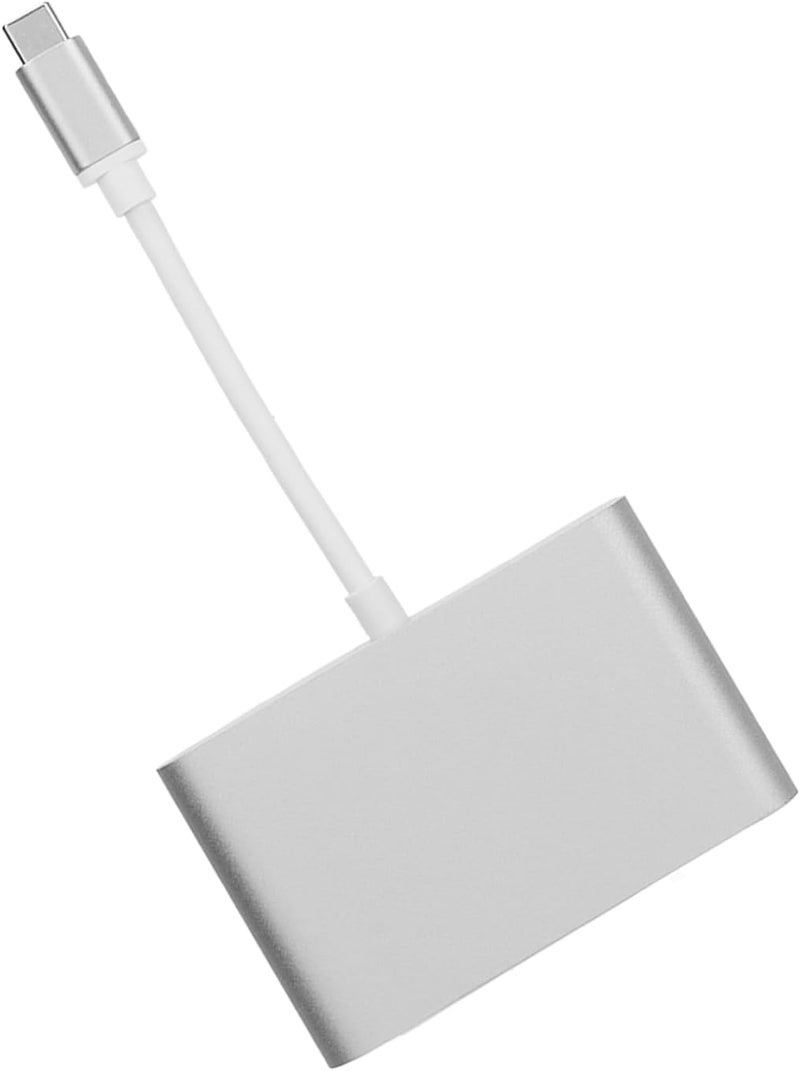 محول USB 3.1 من نوع C إلى VGA، مزود بمحطة توصيل PD 3، مصنوع من الألومنيوم، لون ذهبي وردي (فضي) - Image 1