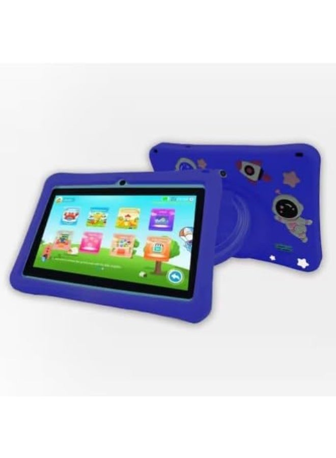 Oteeto K3 Kids Tablet, 17.8 cm Display, 128GB Storage, 4GB RAM, Case, Wi-Fi includes Charger/Cable/Screen protector/Slicia gel Case/Sticker/Lanyard/Bracelet. (Blue)  - Image 2