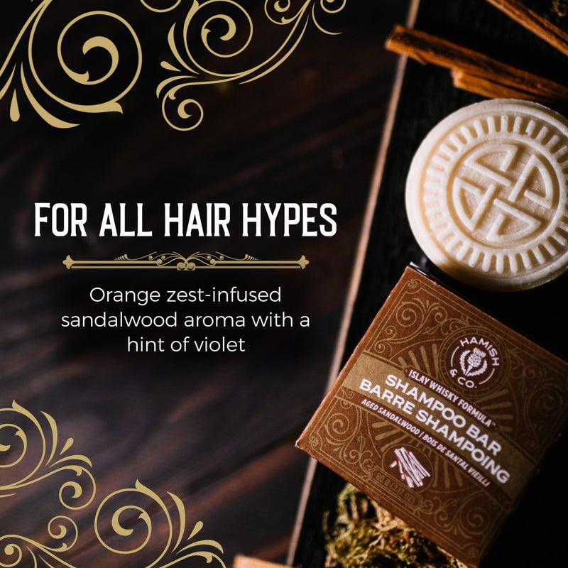 Viori Shampoo Bar - Aged Sandalwood - Shampoo for Men - Handcrafted with Scottish Islay and Whiskey Infused - Made from Natural Ingredients - Sulfate, Paraben, Cruelty, and Plastic-Free - Image 3