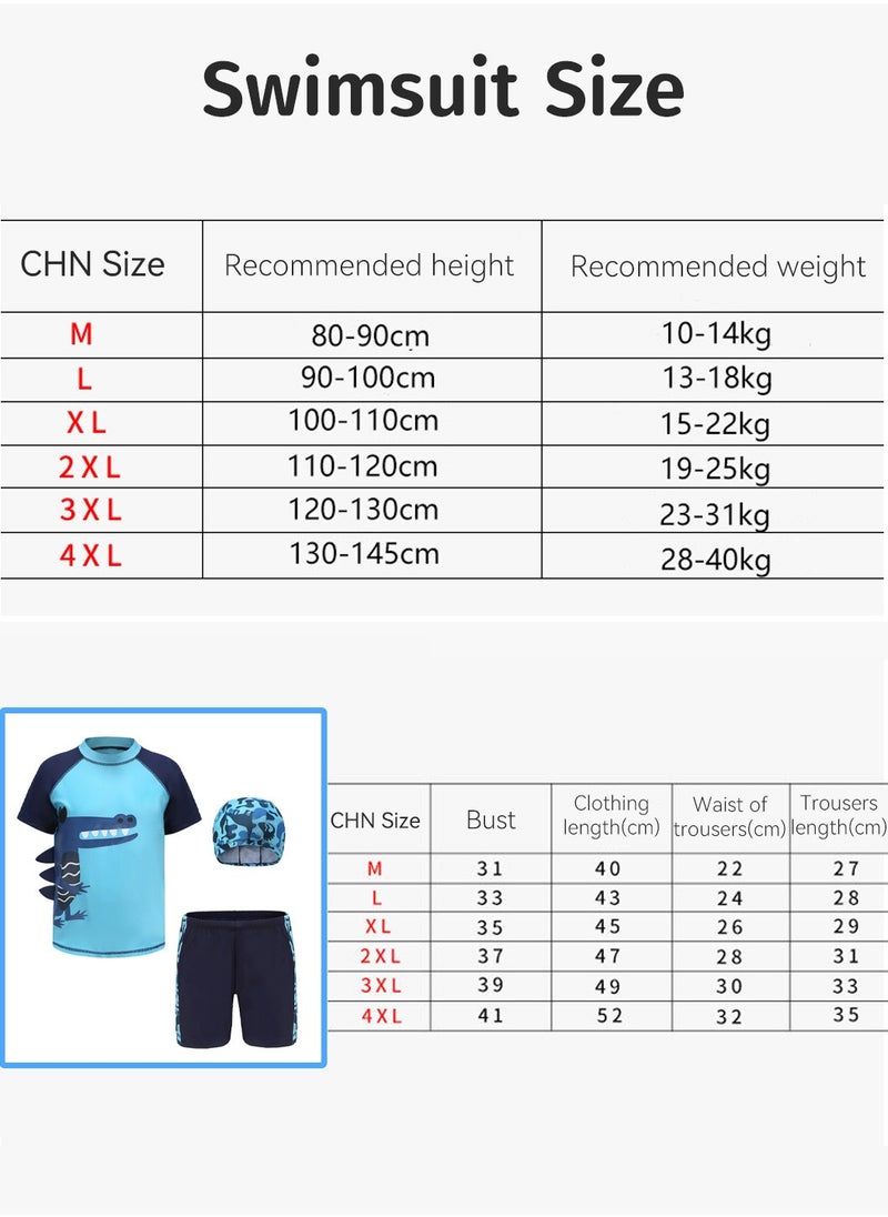 طقم ملابس سباحة للأطفال مكون من 3 قطع مع قبعة، بدلة سباحة بطبعة تمساح للأولاد الصغار، ملابس سباحة واقية من الشمس للأطفال - pzsku/Z11A0EC25130FD676A675Z/45/_/1715852778/8bf1f26d-3313-48f8-aefb-4d6a8fc6e1c8