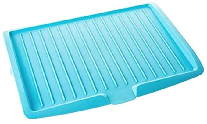 WINDKART Large Sink Drying Rack Plastic Sink Dish Drainer Tray Drain Board Vegetable Fruit Drying Rack Washing Holder Storage Rack Kitchen Organizer Shelf Blue - Image 1