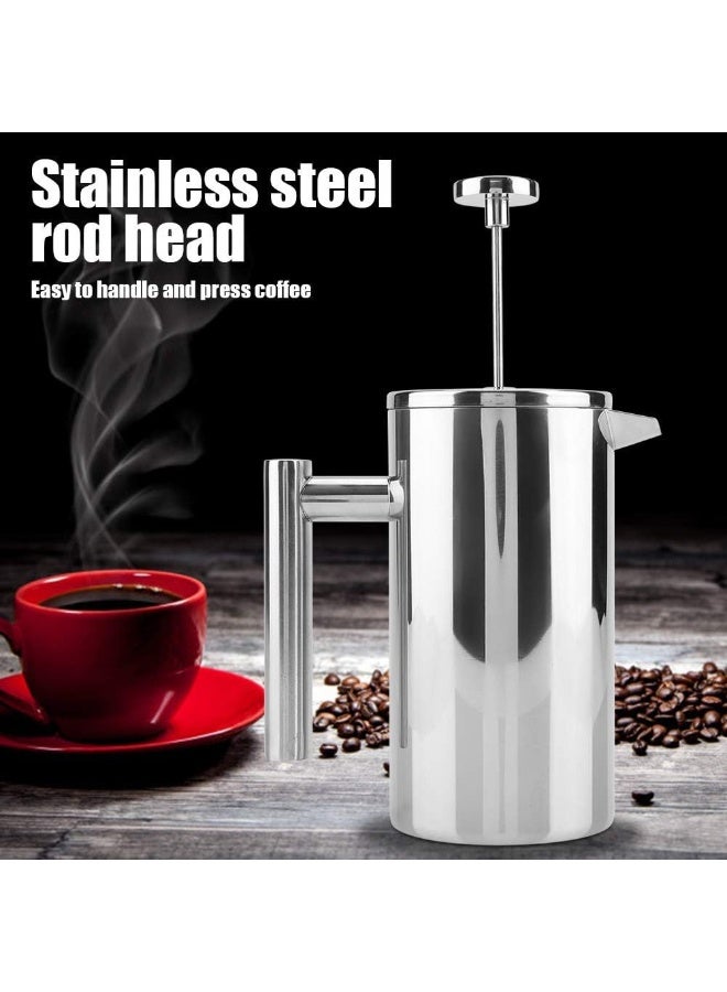 ماكينة تحضير القهوة الفرنسية والشاي 34 أونصة – طبقة مزدوجة من الستانلس ستيل، مقاومة للصدا وآمنة على غسالة الأطباق 350 مل - Image 2