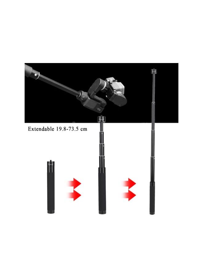 Extension Rod for Gimbal, 29 Inch Adjustable Lightweight Selfie Stick 1/4 Portable Universal Rod Compatible with Gimbal Stabilizer for Feiyu, Zhiyun, DJI, Moza