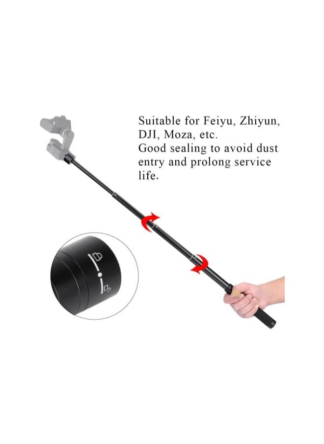 Extension Rod for Gimbal, 29 Inch Adjustable Lightweight Selfie Stick 1/4 Portable Universal Rod Compatible with Gimbal Stabilizer for Feiyu, Zhiyun, DJI, Moza
