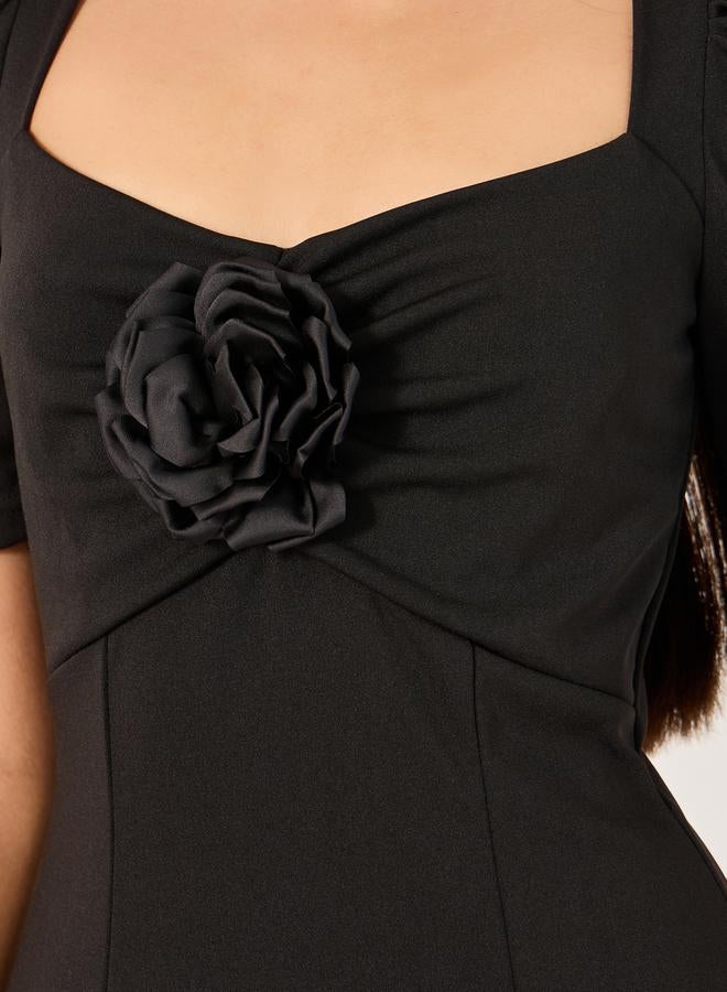 Styli Floral A-Line Dress  - Image 4