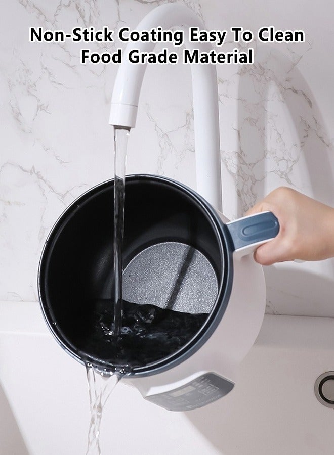 cocohome Automatic rice cooker with non-stick inner pot, stainless steel body, cook/steam/keep warm function, 1.7L, 600W, multi-function cooker for 1-2 people (rice, soup, porridge, low sugar rice, cake, steamed vegetables) - Image 3