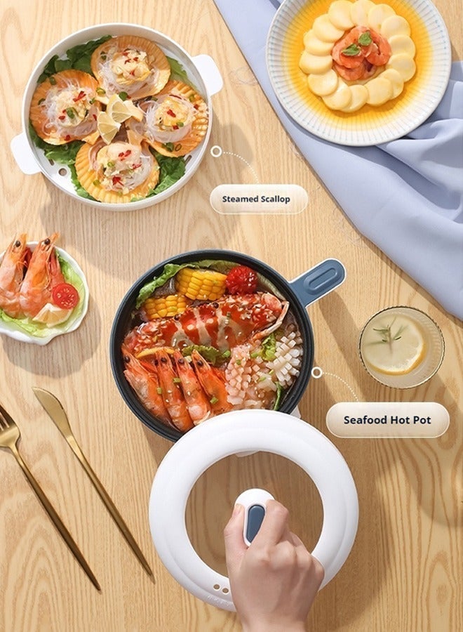 كوخ المنزل جهاز طهي أرز كهربائي متعدد الوظائف من كوكوهوم سعة 1.7 لتر، 600 واط مع وعاء داخلي غير لاصق، وظيفة الحفاظ على الدفء تلقائياً، مناسب لـ 1-2 شخص (مثالي للأرز والشوربة والعصيدة والأرز منخفض السكر) - أبيض - Image 3