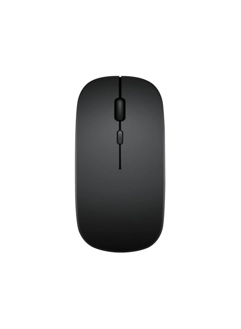 Ultra-Thin Wireless Mouse, Bluetooth 5.0 Dual-Mode Computer Tablet Mute Mouse（Black） - Image 1