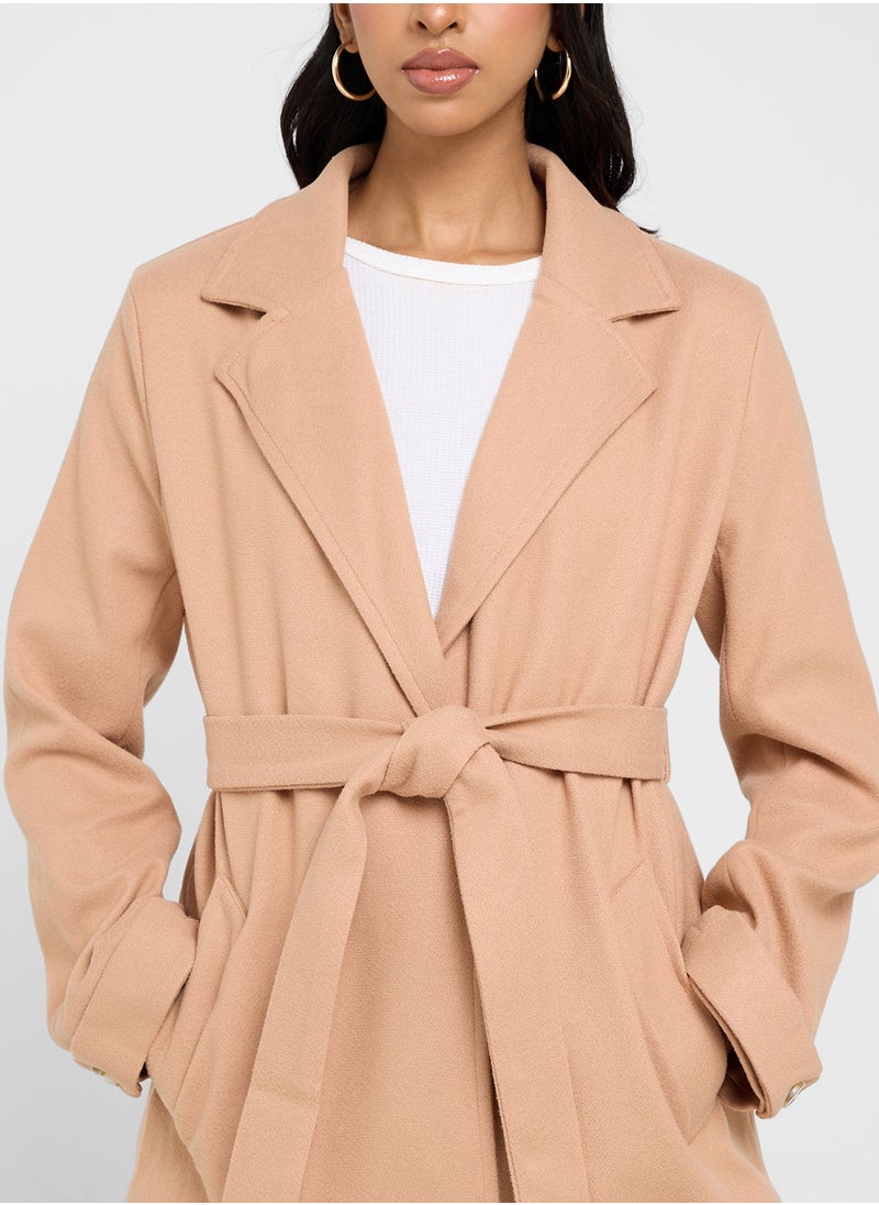 Ginger Belted Lapel Collar Coat  - Image 3