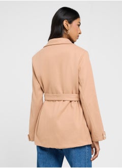 Ginger Belted Lapel Collar Coat  - Image 2